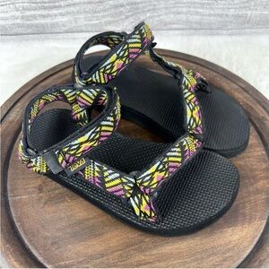Teva Kids Youth Universal Strappy Multicolor Geometric Sandals Size 13